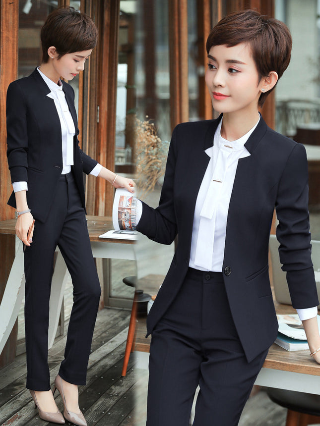 Suit Women's Fashion Temperament Goddess Fan Professional Dress Hotel Front Desk Tooling Sales Manager Work Clothes