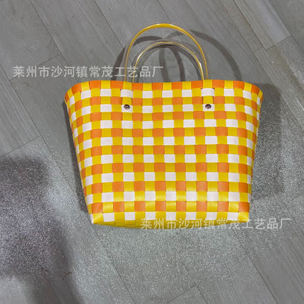 Woven Straw Bag Basket / Sac Paille Tressé Panier