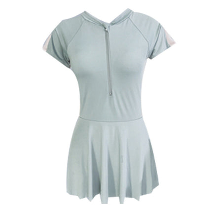 One-Piece Swimsuit 2026 New Model Slimming Tummy-Concealing Conservative Student Plus Size for Class Sports High-End Feel Hot Spring Bathing Girl