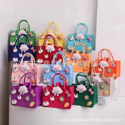 Factory Supplies Trendy Bags for 100-Day Celebrations, Birthday Favors, Cartoon Felt Bags, Student Lunch Box Storage