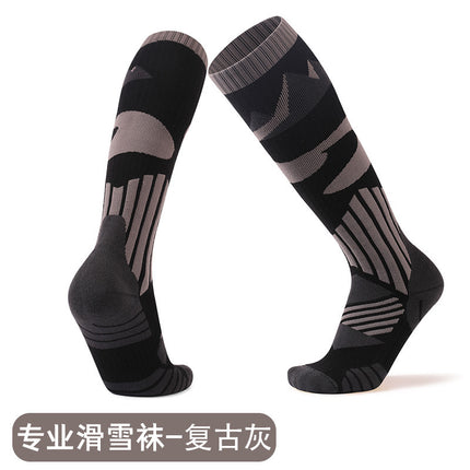 Professional Ski Socks for Men and Women, Towel Bottom, Sweat-Absorbent, Anti-Odor, Thickened Long Socks, Sports Outdoor Warm Socks