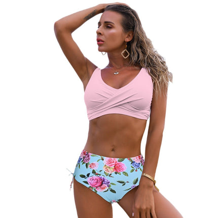 2023 new European and American swimsuit women cross-border sexy split bikini swimsuit in stock wholesale ins wind bikini