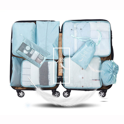 Hot Selling Clothes Finishing Storage Bag Nine-Piece Suit Large Capacity Luggage Case Multi-Size Travel Supplies Storage Bag