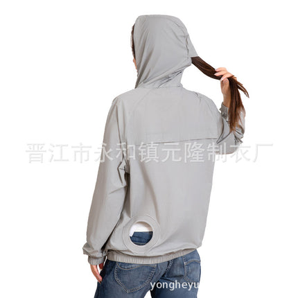 Summer Air Conditioning Clothing Outdoor Sun Protection Clothing Cooling Cooling Fan Skin Clothing Fan Clothing Long Sleeve Work Clothes Fishing Clothes