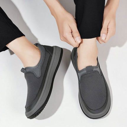 Old Beijing Cloth Shoes Men's Summer New Cloth Shoes Breathable Deodorant Mesh Men's Mesh Shoes Casual Middle-Aged and Elderly Dad Shoes