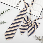 Bright yellow and blue stripes (tie + collar flower)