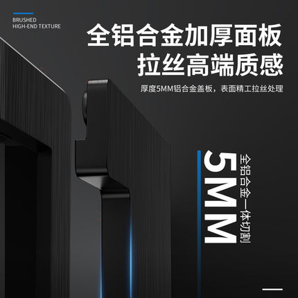 Mute Cushioning Embedded Desk Hidden Cable Box Aluminum Alloy Thickened Square Threading Hole Cover Decorative Cover