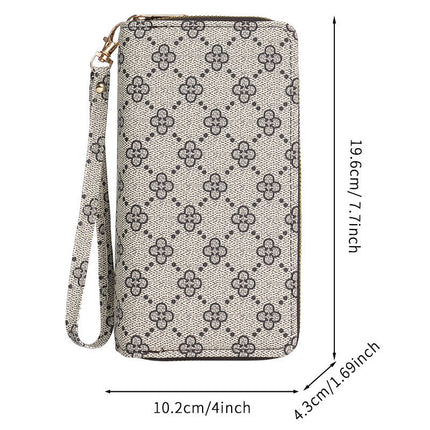 Support Cross-Border Labeling, Fashionable and Simple Women's Wallet, Large-Capacity Card Holder, Multi-Functional Clutch Bag, Double Zipper Wallet