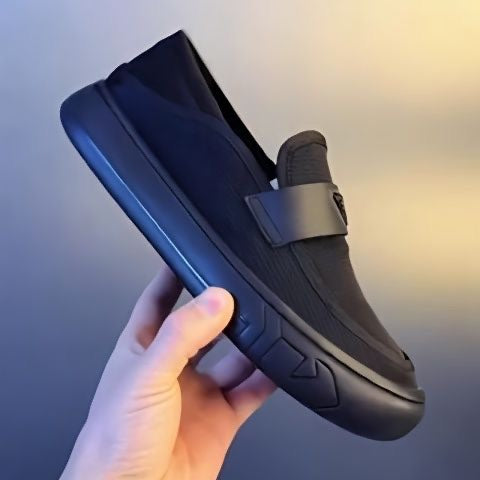 New Fashion Casual Low-cut Simple Lazy Slip-on Men's Ultra-light Breathable Ice Silk Mesh Breathable Men's Sneakers