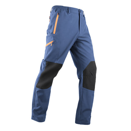 European and American Cross-border Four Seasons Men's and Women's Outdoor Mountaineering Pants Knee-pads Windproof Soft Shell Pants Scratch-resistant Wear-resistant Outdoor Rushover Pants