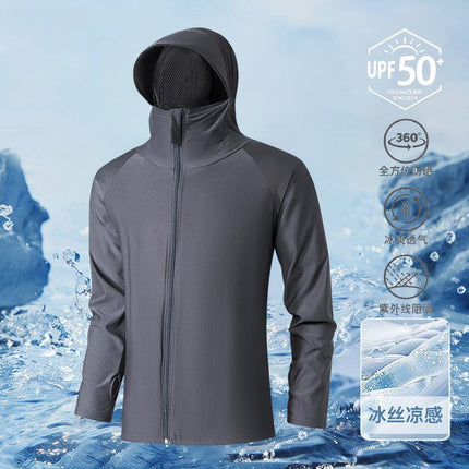 Summer Ice Silk Sun Protection Clothing for Men 2025 New Anti-Uv Thin Breathable Sun Protection Clothing Outdoor Fishing Jacket Trendy