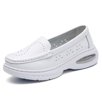 Nurse Shoes Women's Hole-In-The-Wall Soft Sole Breathable Non-Tiring Feet Hollow Summer Sandals Thick-Soled Air Cushion Medical Shoes