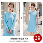 Blue suit + skirt / S