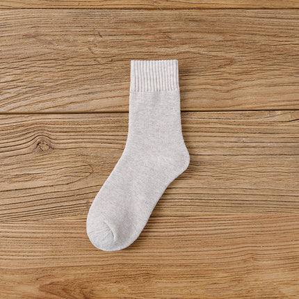 terry socks fleece-lined thick socks mid-tube socks for men and women autumn and winter warm warm towel socks winter warm stockings