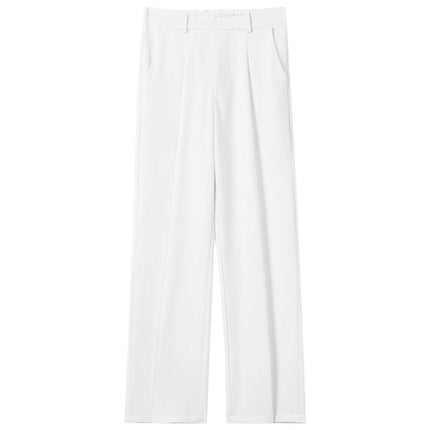 Summer Drape Suit Trousers for Men, Korean Style Casual Pants, Ins Hong Kong Style Retro Loose Small Trousers, No Ironing Treatment