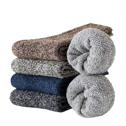 Socks Men's Autumn and Winter fleece-lined Thickened Warm Terry Socks Men's Towel Socks Winter Floor Socks Extra Thick Cotton Socks