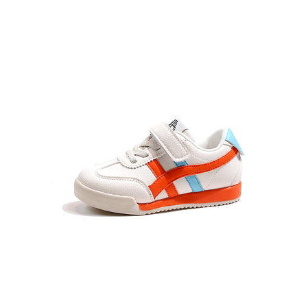 Children's Forrest Gump Shoes Leather 2025 Spring and Autumn New Girls White Shoes Velcro Board Shoes Korean Style Boys' Casual