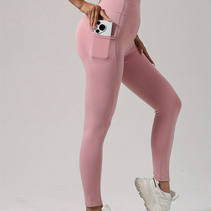 High Waist Quick Drying Print Yoga Leggings with Pocket Cross-Border