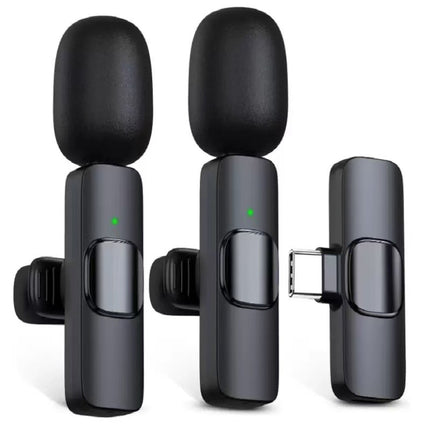Cross-border new wireless collar clip microphone factory portable audio video recording mini K1 microphone