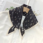L024-128-02 black / 70cm wrinkled square towel