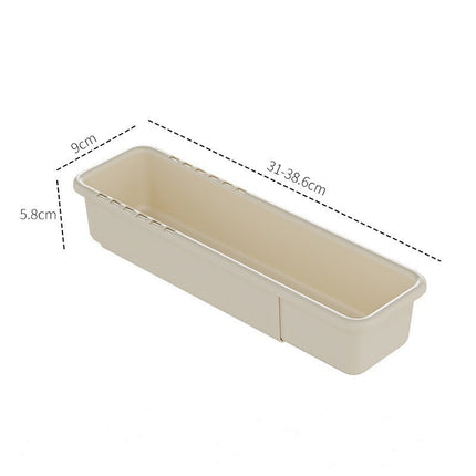 Japanese-style drawer storage box retractable tableware compartment storage box multi-functional tableware underwear socks sorting