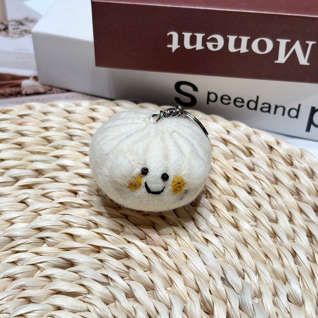 Nepalese Handmade Wool Felt Finished Vegetable and Fruit Bag Pendant Cute Bread Keychain Creative Decoration