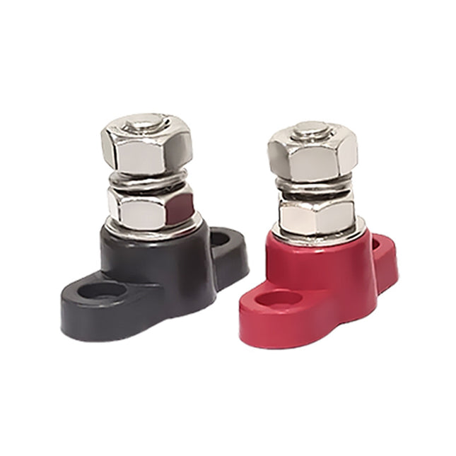 Inch single connection stud red and black pair of car saloon yacht battery modified connection post 3/8 5/16 1/4