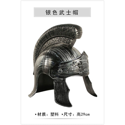 Ancient Roman Samurai Props Medieval Helmet Plastic Weapon Props Greek PU Sword Dagger Shield Knife