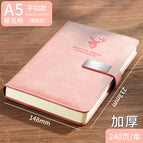 A5 cherry blossom powder-elk head-flat buckle 240 pages