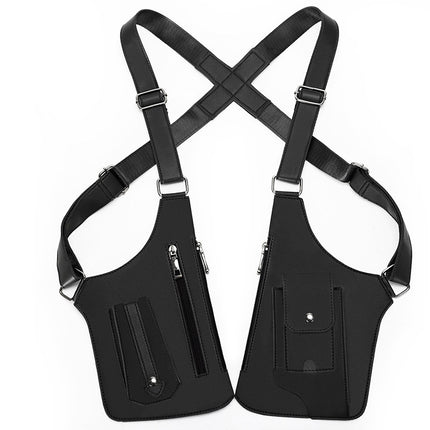 Amazon Men's Bag Retro Backpack with Underarm Satchel Multifunctional Shoulder Bag Men's Bag Outdoor Mobile Phone Bag Vest Bag