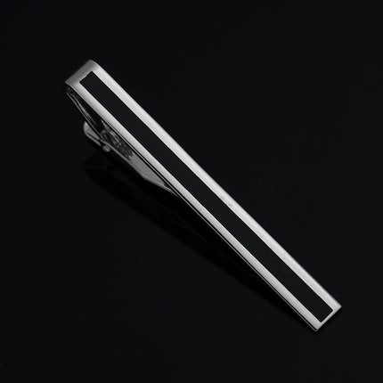 Tie Clip Men's Gold Geometric Line Style Silver Enamel Simple Classic New Black Xiangyun Copper Tie Clip