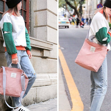 Factory Direct cotton color portable canvas bag shoulder bag female campus versatile large capacity messenger bag student bag