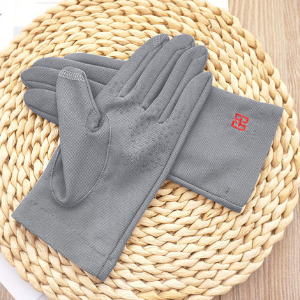 Men's Cotton Gloves Wholesale Spring, Summer and Autumn Non-slip Sunscreen Thin Gloves Driving Sweat-absorbent Breathable Touch Screen Gloves