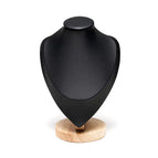 Solid Wood Portraits Medium Black Leather