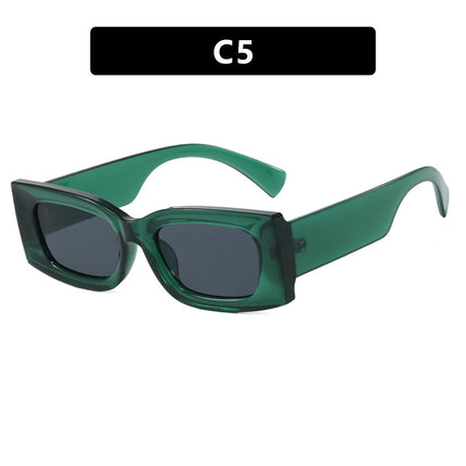 European and American Square Wide-Brimmed Narrow-Frame Sunglasses 2024 New Personalized Sunglasses Fashion Ins High-End Sunglasses