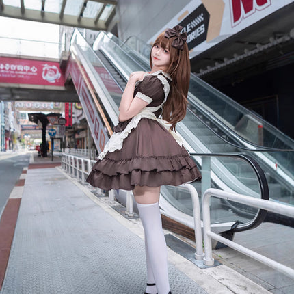 Anime Maid Lolita Soft Girl Skirt Cos Anime Cream Sweetheart Cafe Cute Maid Uniform Suit