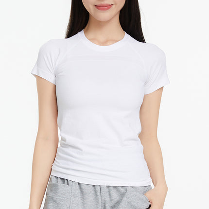 luluT-shirt sports quick-drying yoga clothes short sleeve top fitness sports running seamless all-match sports short sleeve