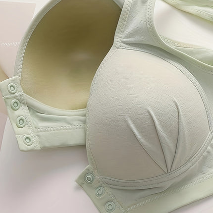 5Pcs Plus Size Seams Comfort Wires Push-Up Bra Set -