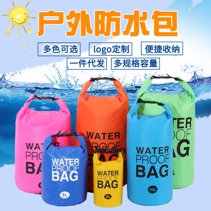 Outdoor Waterproof Bag Rafting Beach Backpack Swimsuit Clothes Mobile Phone Storage Bag Pvc Interlayer Mesh Ready Stock