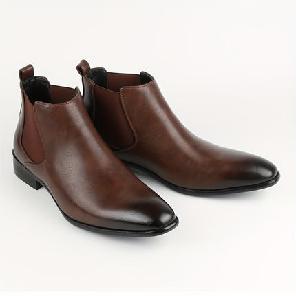 Men's Chelsea Boots Small Square Toe Men's Shoes All-match Fashion Men's Ankle Boots