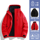 Same style for men and women - dazzling red [three-in-one/removable] / 3XL