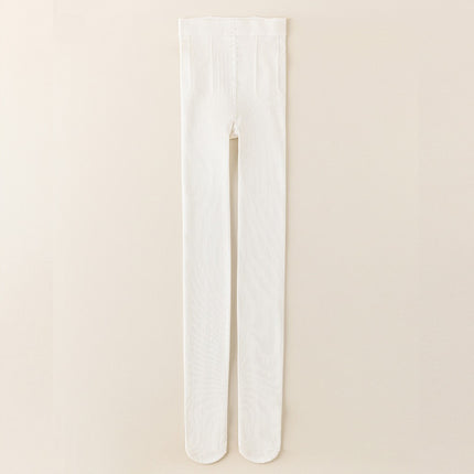Tall off-white leggings women's autumn and winter warm velvet padded oatmeal color lengthened pressure thin leg pantyhose