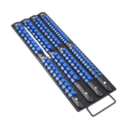 Cross-border new 80-piece sleeve rack new handle sleeve storage rack 1/4 3/8 1/2 sleeve rack