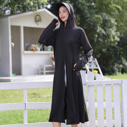 Sun Protection Clothing for Women Summer 2026 New Long Style Full-Body Slim Fit Ice Silk Beach Sun Protection Clothing Anti-Ultraviolet Sun Protection Shirt