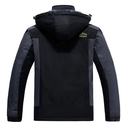 Winter plus size fleece-lined winter jacket outdoor cold-proof foreign trade cotton-padded coat Waterproof warm wear-resistant mountaineering suit mountaineering skiing