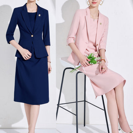Business Dress suit Women 2025 New Spring and Summer Small Suit Jacket Dress Temperament Work Clothes Suit Skirt dress