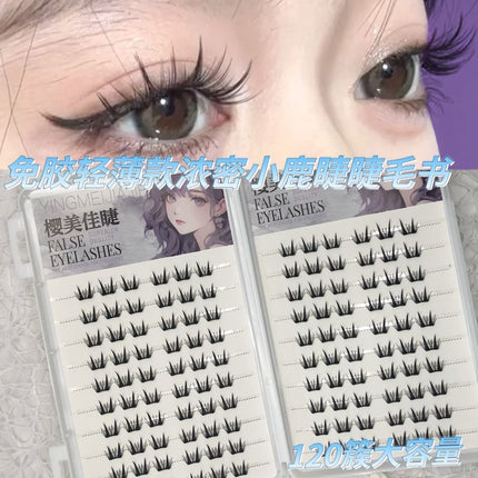 Cross-Border False Eyelashes Large Capacity Glue-Free Full Range of Lazy Eyelashes Collection Wholesale Customized European and American Glue-Free False Eyelashes