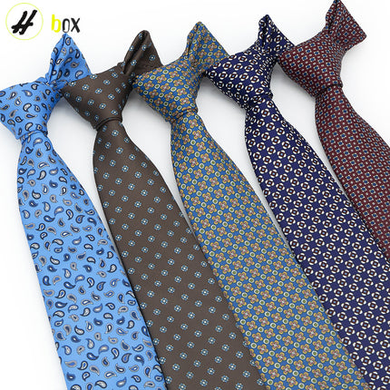 Vintage casual striped printed tie wholesale in stock fashion shirt plaid hand tie