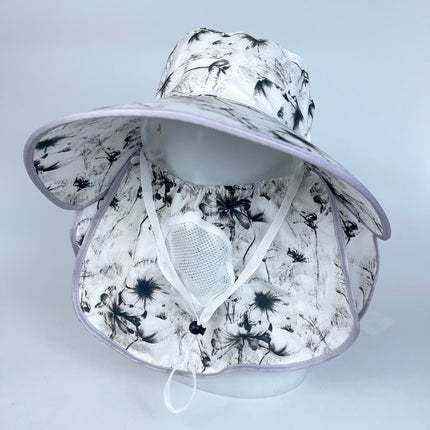Summer Tea-Picking Sun Protection Hat, Sun Hat for Women, Anti-Uv Hat, Face Mask, Breathable Sun Protection for Cycling and Working