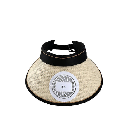 Summer Sun Hat with Fan to Cover Face, Uv Sun Protection Hat, Large Brim Empty Top Hat, Sun Hat for Women, Fashionable Charging Hat